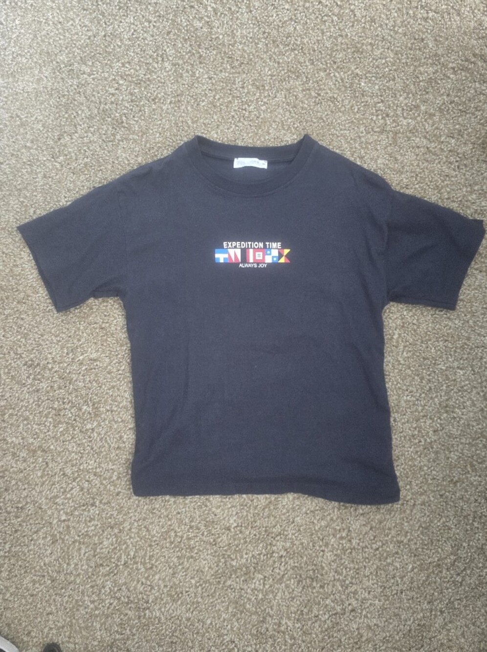 Zara Kids Navy Graphic 'Expedition Time' Tee